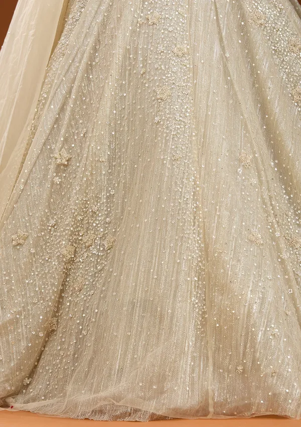 Beige_Pearlwork_Net_Gown