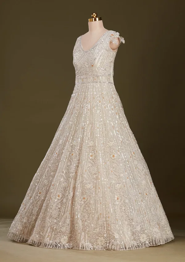 Cream_Stonework_Net_Gown
