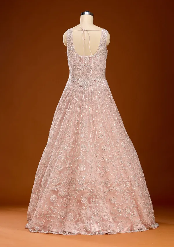 Peach_Stonework_Net_Gown