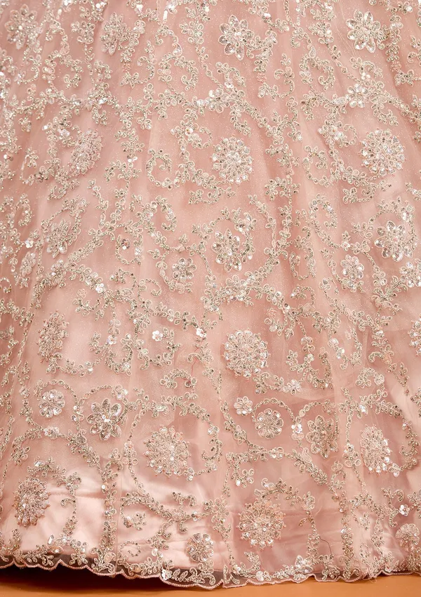 Peach_Stonework_Net_Gown