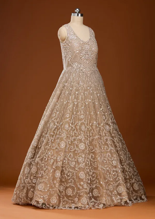 Beige_Stonework_Net_Gown