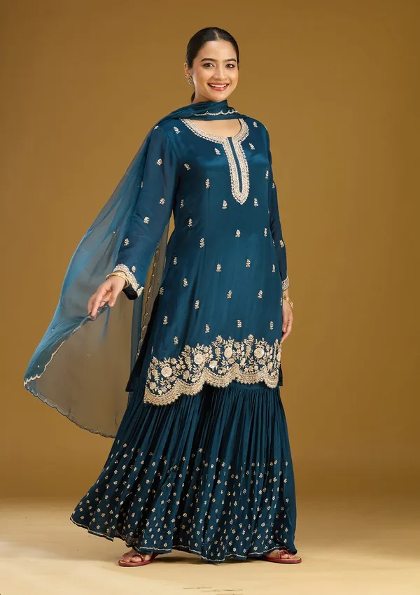 Blue_Zariwork_Silver_Crepe_Readymade_Salwar_Suit