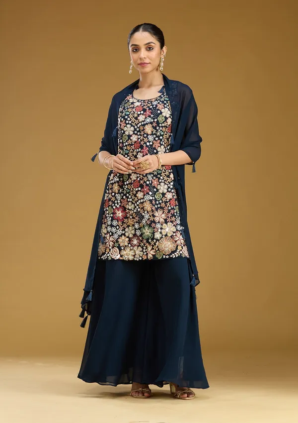 Navy_Blue_Threadwork_Georgette_Readymade_Salwar_Suit