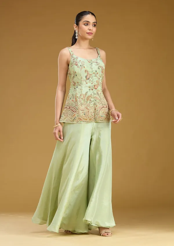 Pista_Green_Cutdana_Soft_Raw_Silk_Readymade_Salwar_Suit