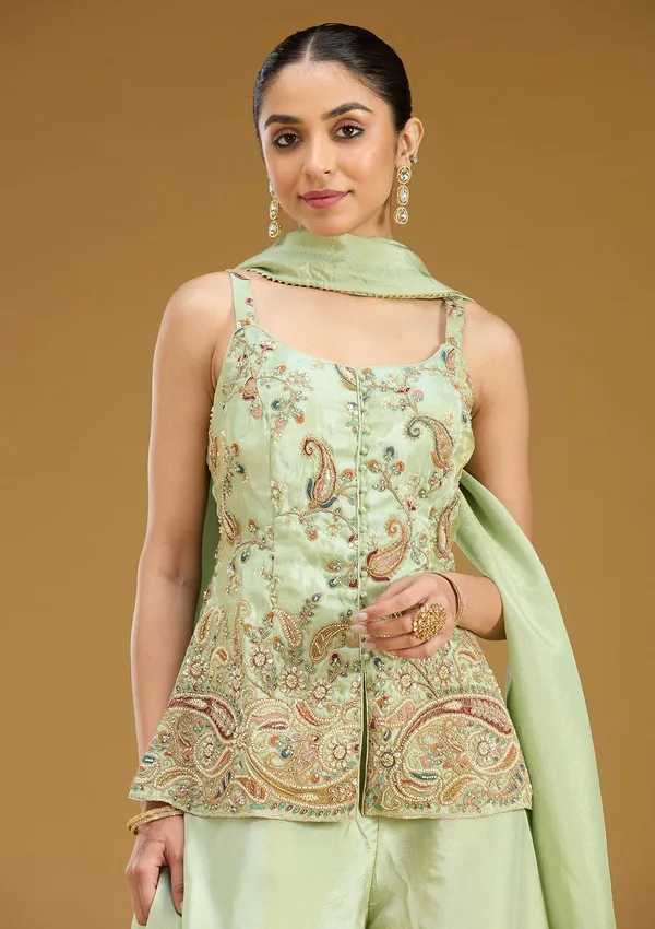 Pista_Green_Cutdana_Soft_Raw_Silk_Readymade_Salwar_Suit