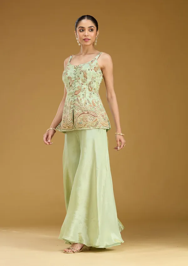 Pista_Green_Cutdana_Soft_Raw_Silk_Readymade_Salwar_Suit