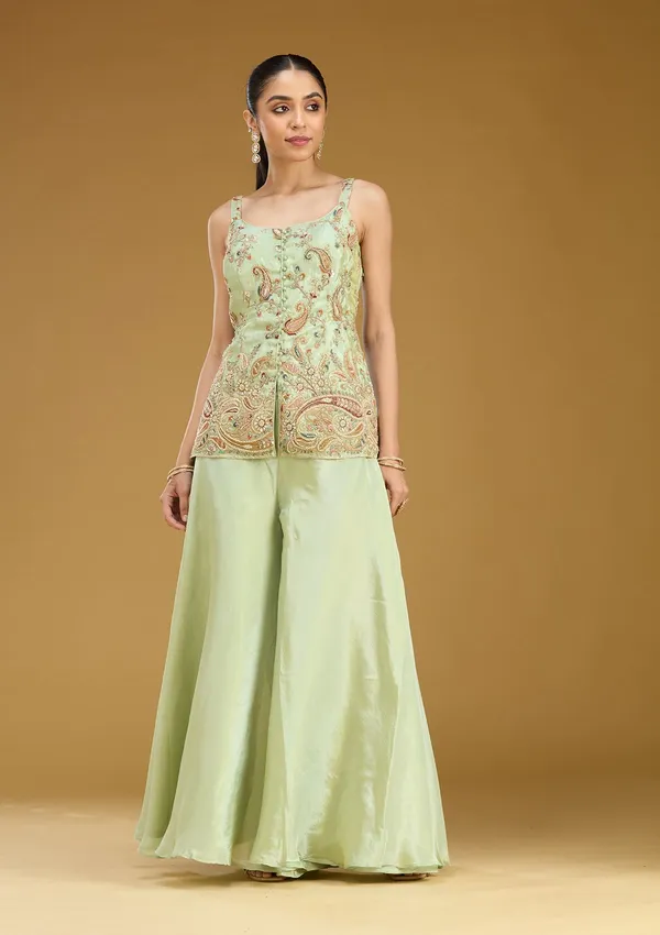 Pista_Green_Cutdana_Soft_Raw_Silk_Readymade_Salwar_Suit