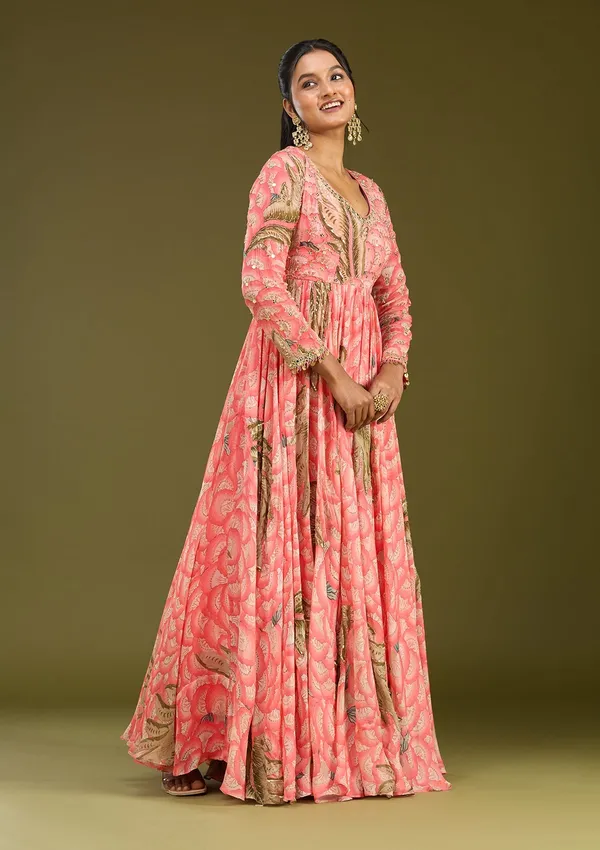 Pink_Mirrorwork_Crepe_Readymade_Salwar_Suit
