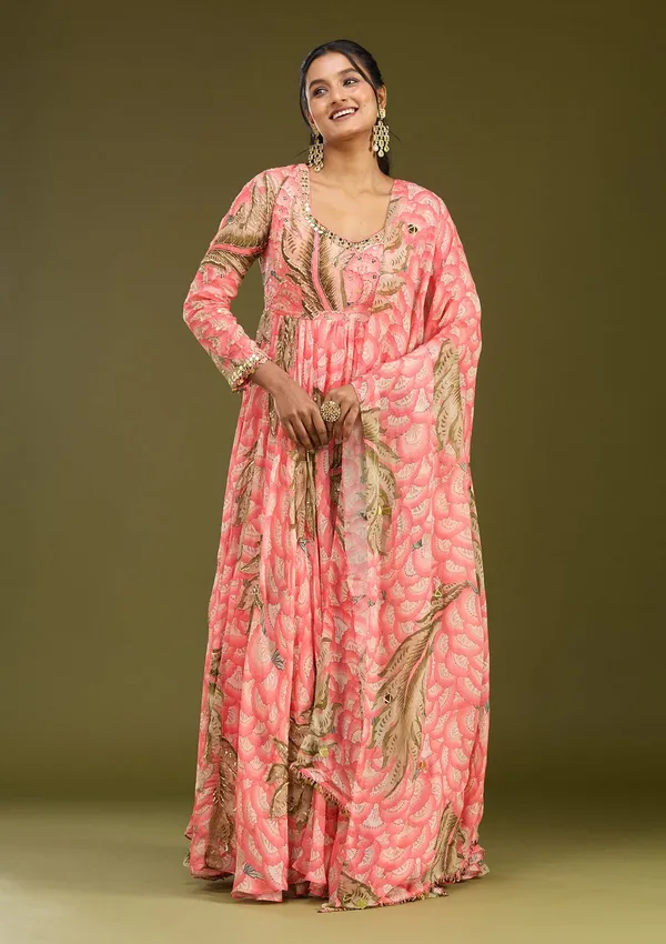 Pink_Mirrorwork_Crepe_Readymade_Salwar_Suit