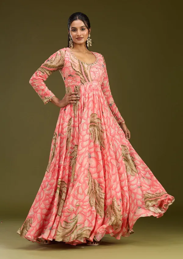 Pink_Mirrorwork_Crepe_Readymade_Salwar_Suit