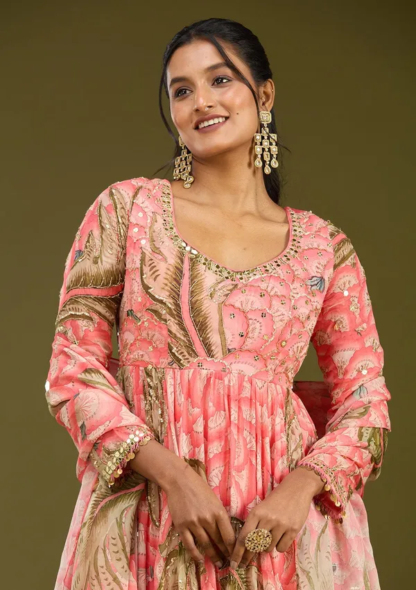 Pink_Mirrorwork_Crepe_Readymade_Salwar_Suit