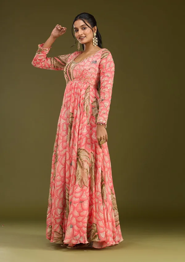 Pink_Mirrorwork_Crepe_Readymade_Salwar_Suit