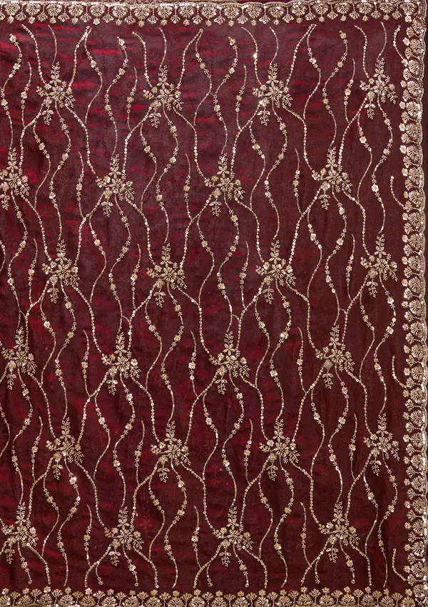 Dark_Maroon_Cutdana_Tissue_Saree