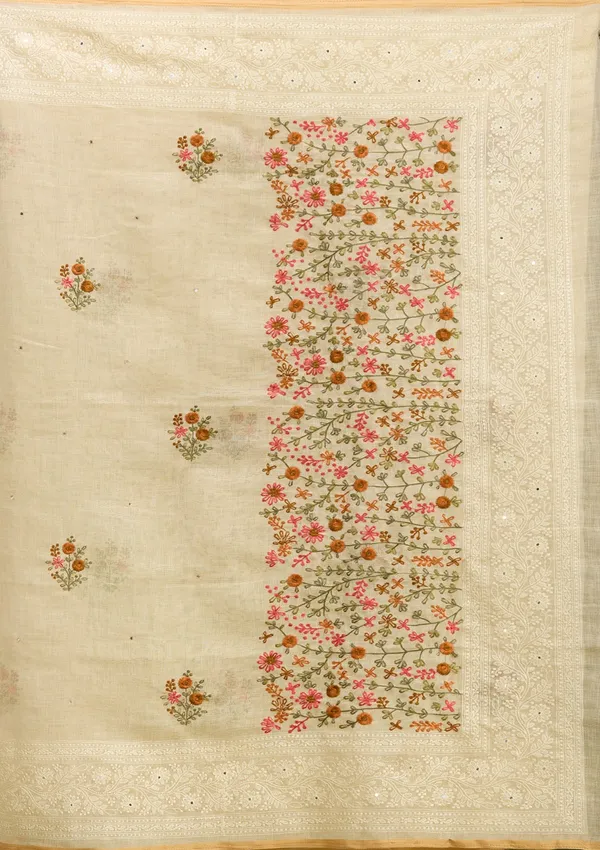 Beige_Threadwork_Chanderi_Saree