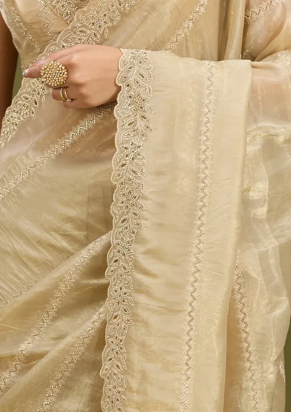 Gold_Cutwork_Tissue_Saree