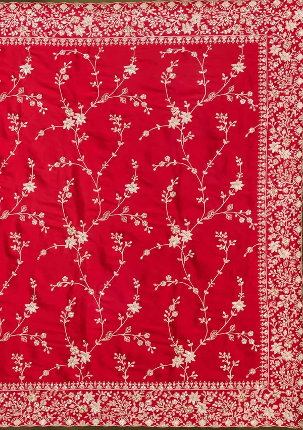 Red_Aariwork_Satin_Saree