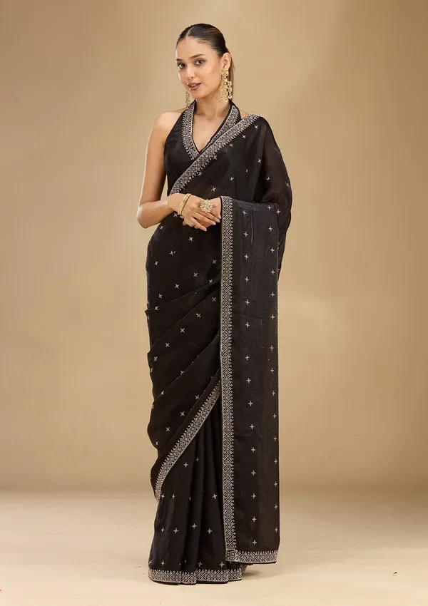 Black_Stonework_Gold_Satin_Saree