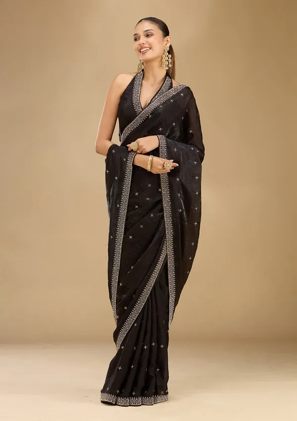 Black_Stonework_Gold_Satin_Saree