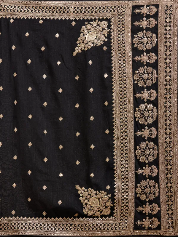 Black_Cording_Soft_Raw_Silk_Saree