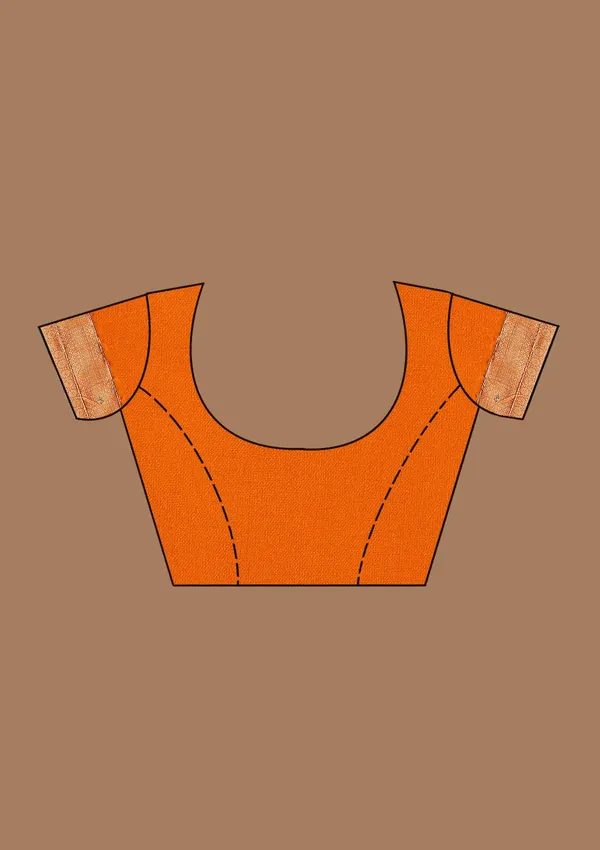 Orange_Cutdana_Silk_Saree