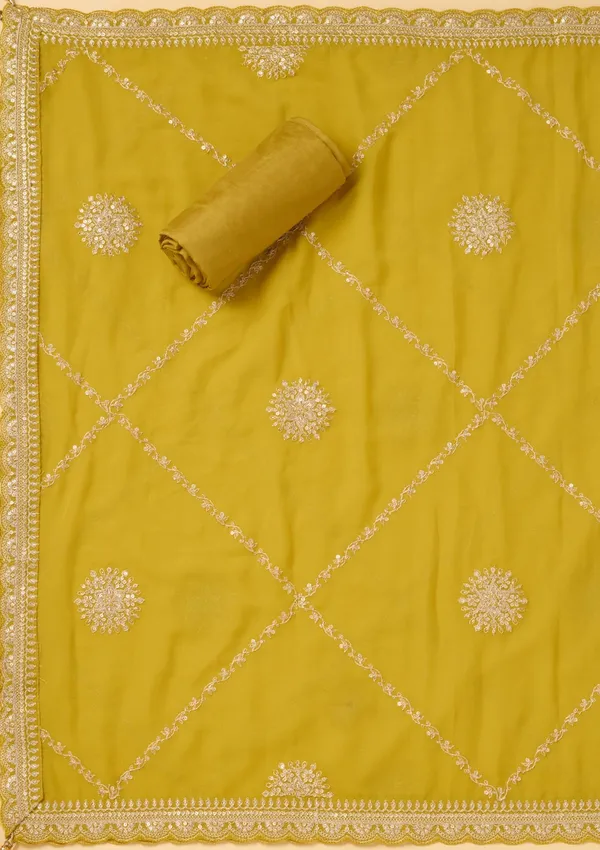 Mustard_Zariwork_Gold_Chanderi_Unstitched_Salwar_Suit