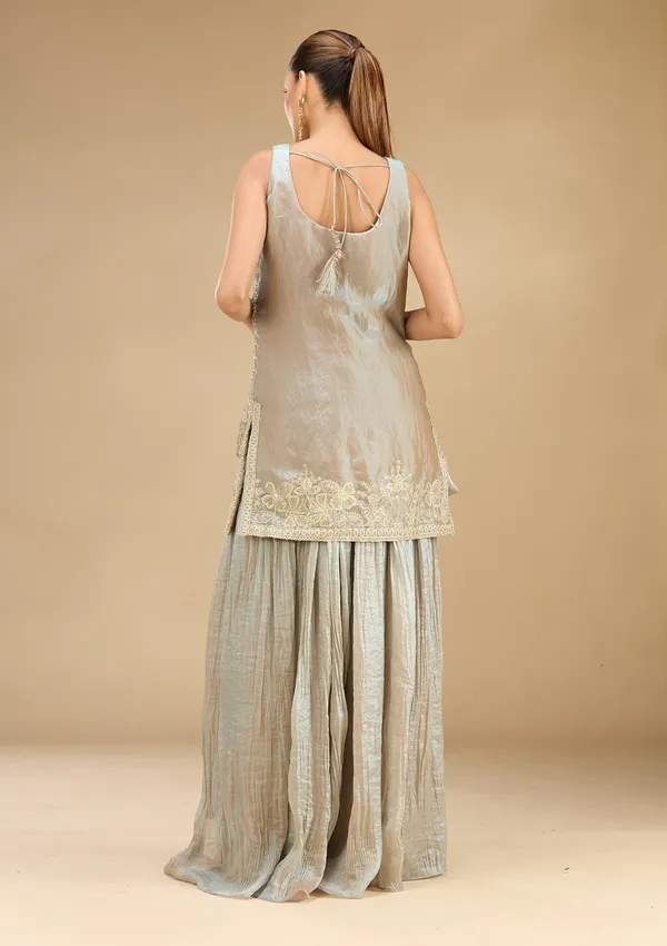 Light_Grey_Threadwork_Soft_Raw_Silk_Readymade_Salwar_Suit
