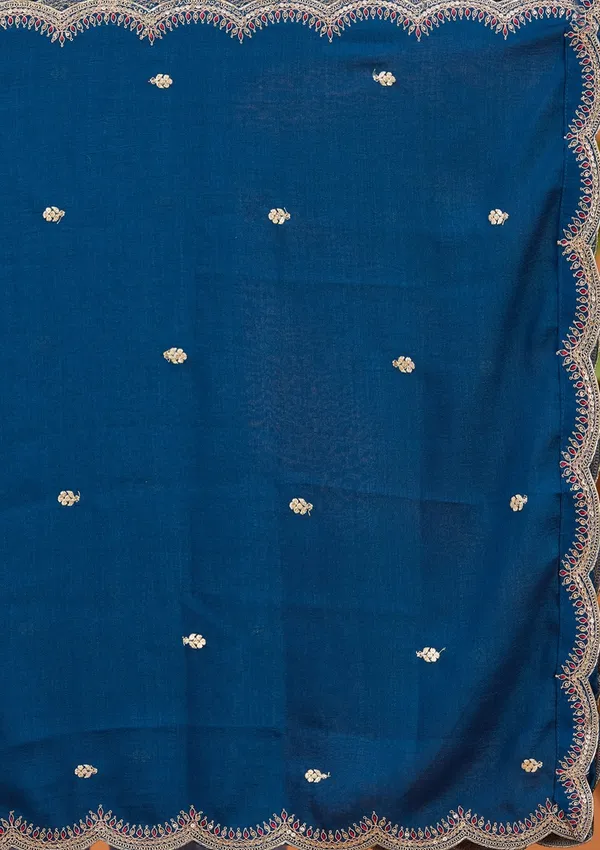 Peacock_Blue_Pearlwork_Georgette_Readymade_Salwar_Suit