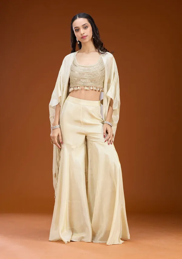 Cream_Cutdana_Georgette_Readymade_Salwar_Suit