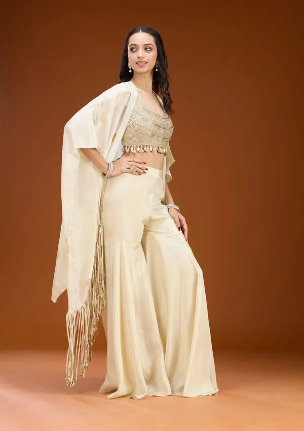 Cream_Cutdana_Georgette_Readymade_Salwar_Suit