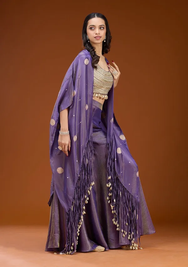 Purple_Sequins_Georgette_Readymade_Salwar_Suit