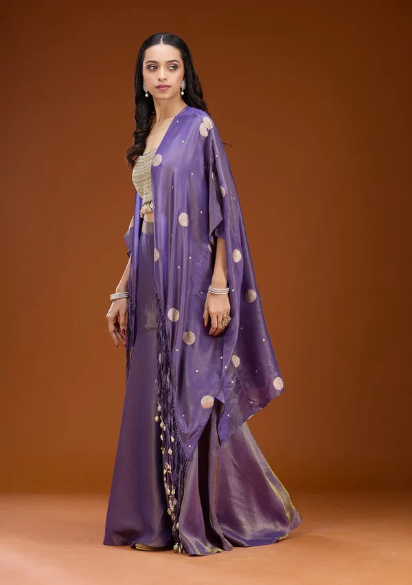 Purple_Sequins_Georgette_Readymade_Salwar_Suit