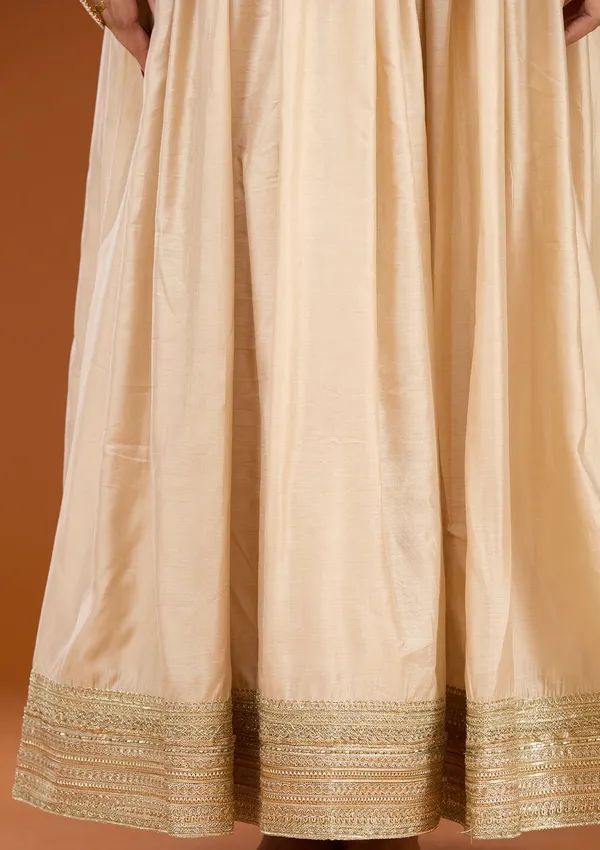 Cream_Threadwork_Tissue_Readymade_Salwar_Suit