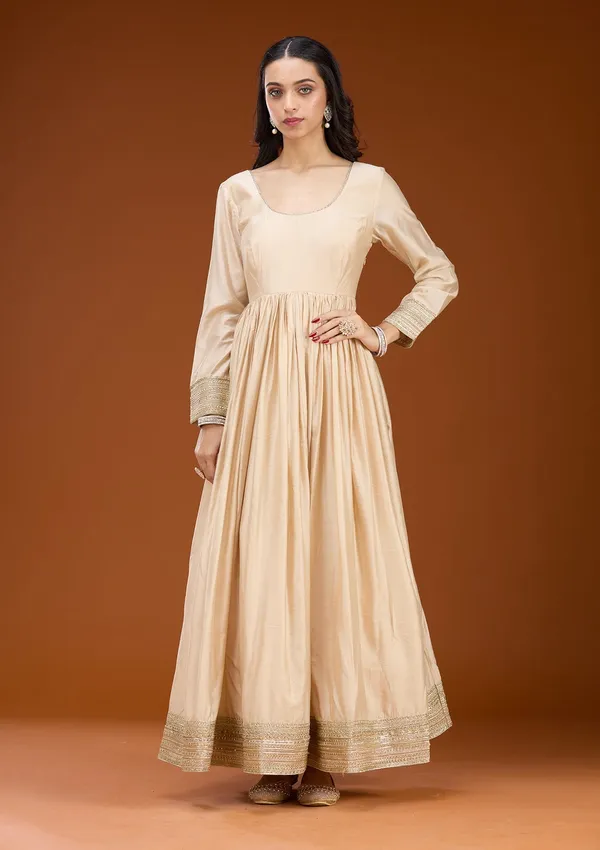 Cream_Threadwork_Tissue_Readymade_Salwar_Suit