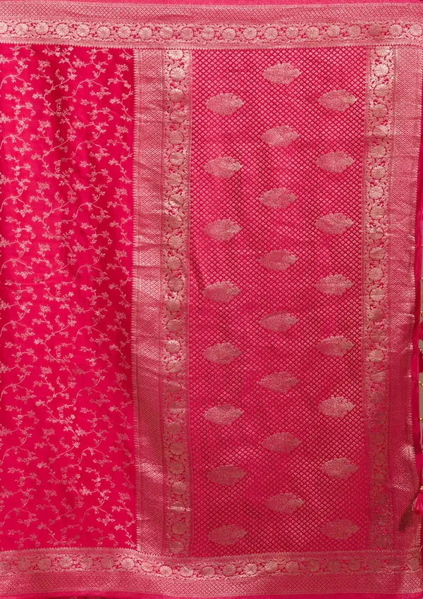 Rani_Pink_Zariwork_Gold_Satin_Silk_Saree