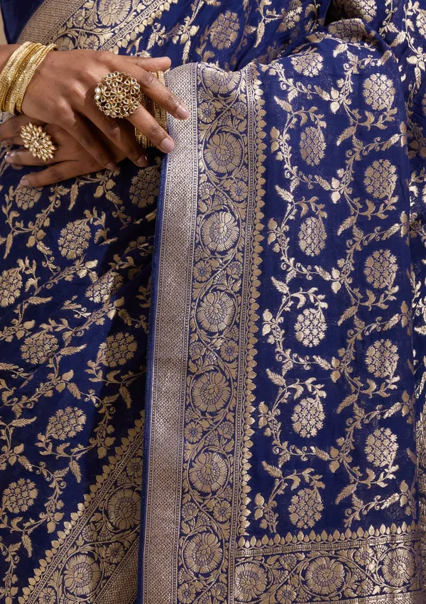 Blue_Zariwork_Gold_Georgette_Silk_Saree