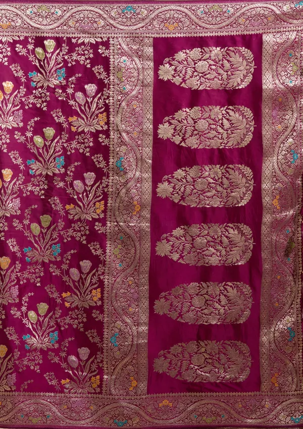 Wine_Zariwork_Gold_Satin_Silk_Saree