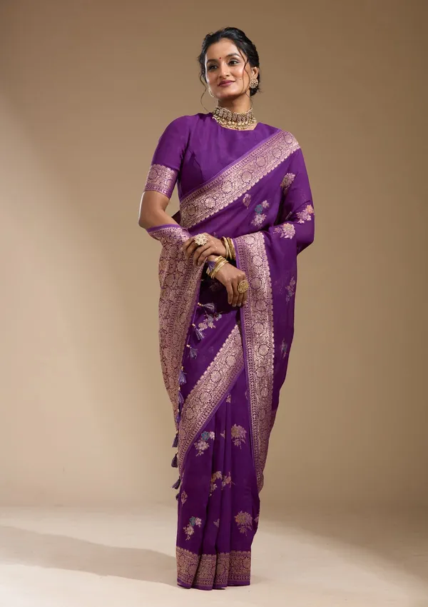 Purple_Zariwork_Gold_Georgette_Silk_Saree