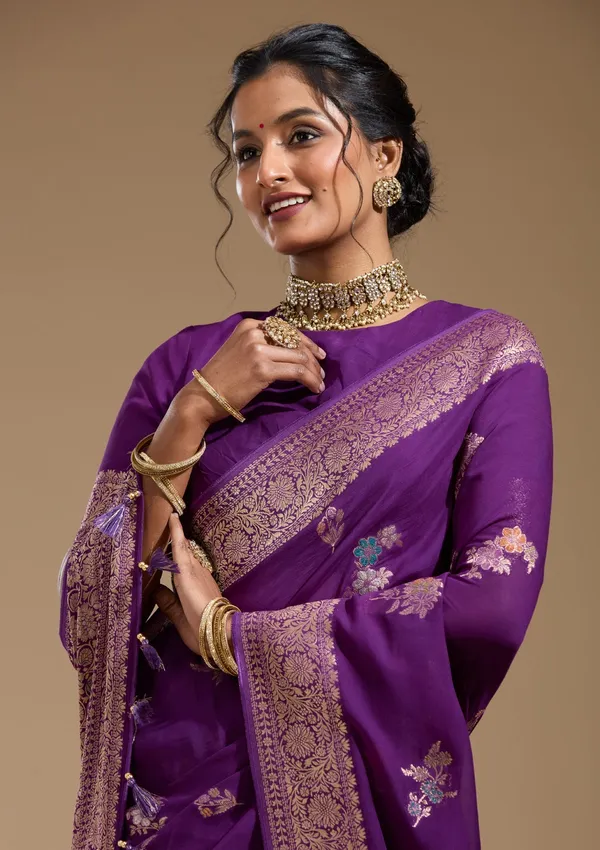 Purple_Zariwork_Gold_Georgette_Silk_Saree