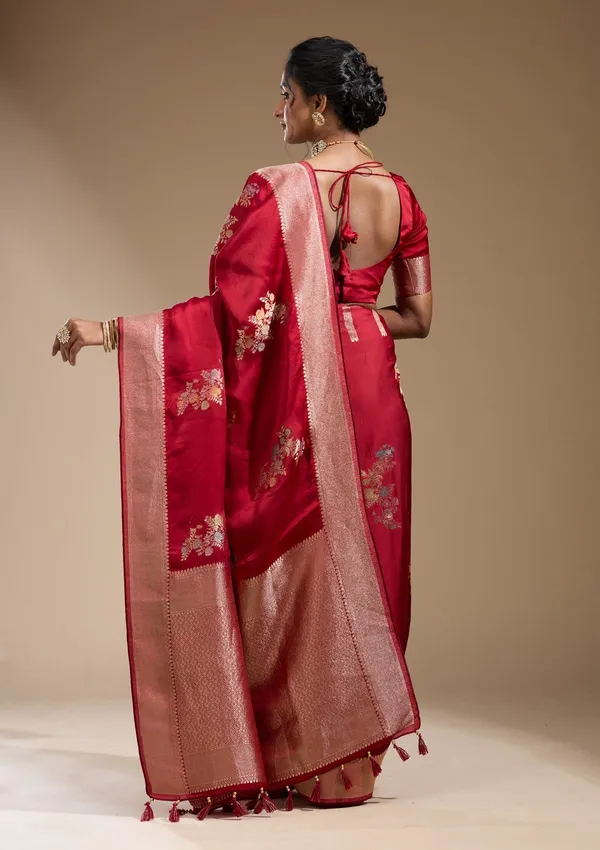 Maroon_Zariwork_Gold_Georgette_Silk_Saree