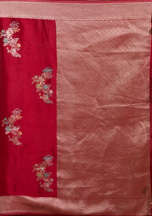 Maroon_Zariwork_Gold_Georgette_Silk_Saree