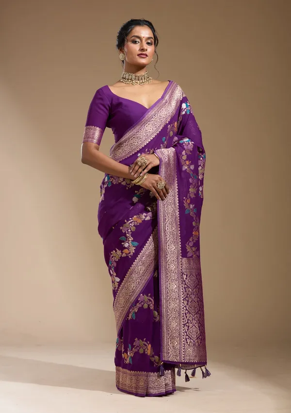 Purple_Zariwork_Gold_Georgette_Silk_Saree