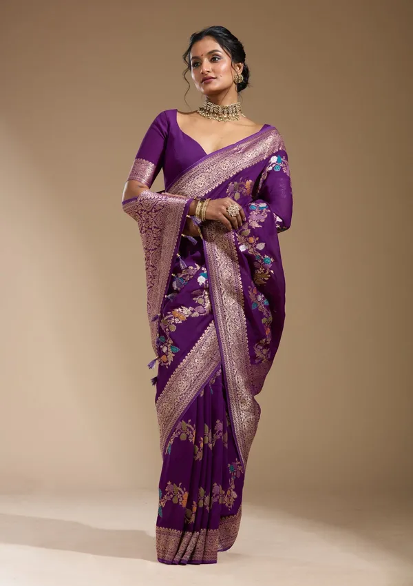 Purple_Zariwork_Gold_Georgette_Silk_Saree