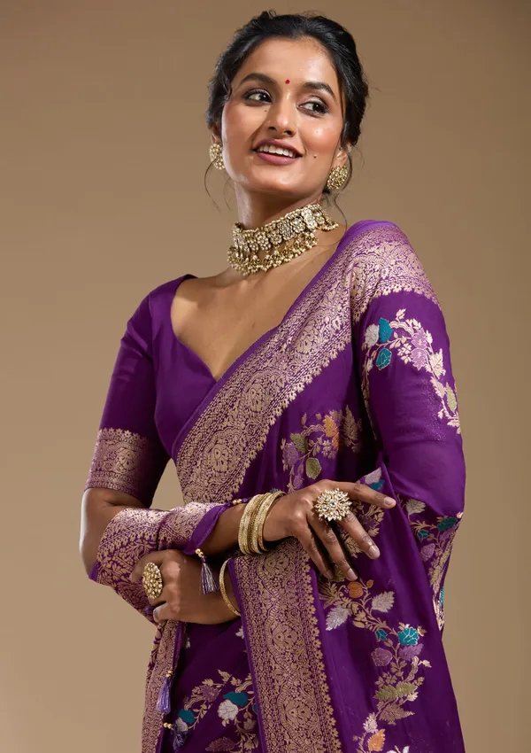 Purple_Zariwork_Gold_Georgette_Silk_Saree