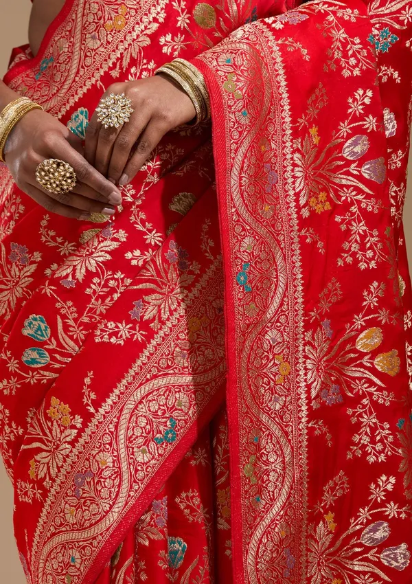 Red_Zariwork_Gold_Satin_Silk_Saree