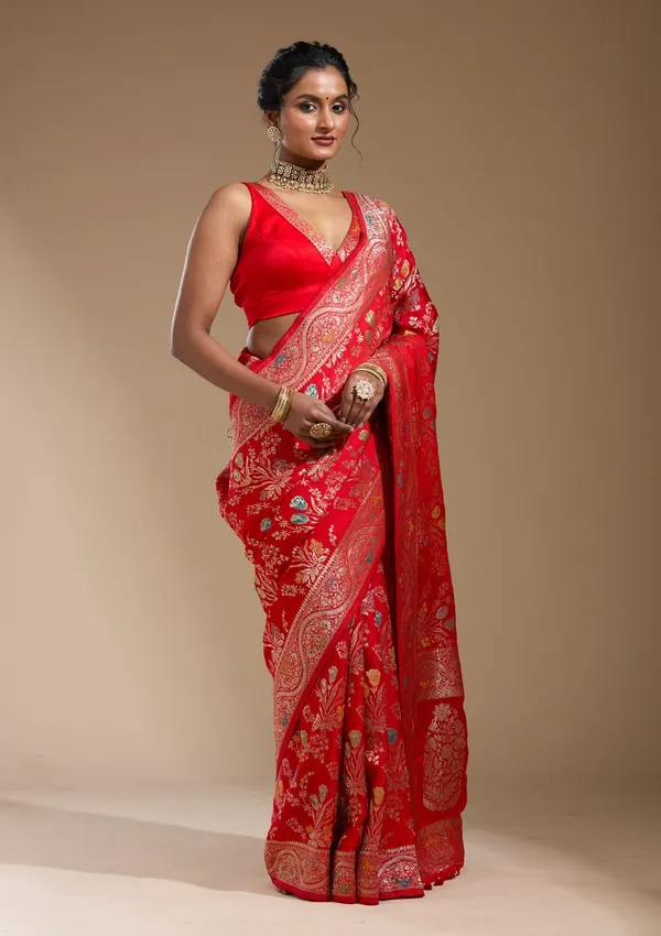 Red_Zariwork_Gold_Satin_Silk_Saree