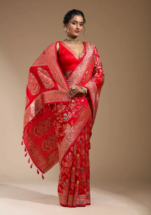Red_Zariwork_Gold_Satin_Silk_Saree