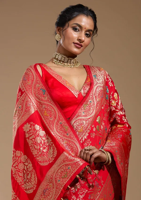 Red_Zariwork_Gold_Satin_Silk_Saree