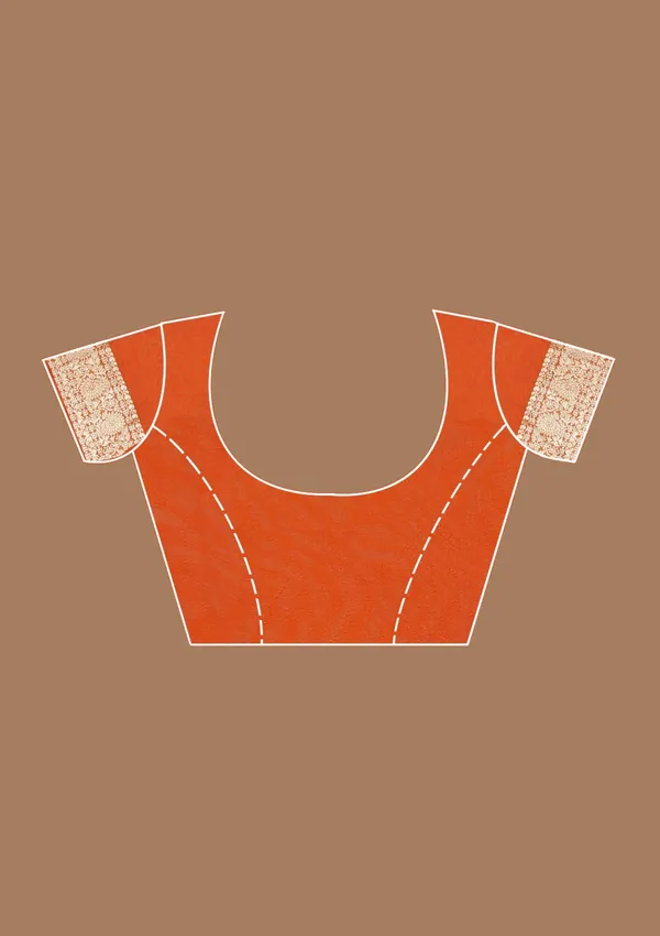 Orange_Zariwork_Gold_Georgette_Silk_Saree