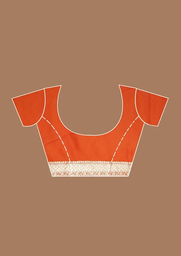 Orange_Zariwork_Gold_Georgette_Silk_Saree