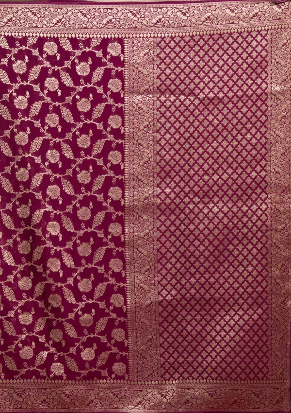 Wine_Zariwork_Gold_Georgette_Silk_Saree